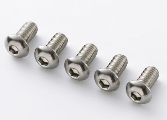O hexágono principal redondo de aço inoxidável da dureza 304 altos parafusa 100% personalizado sob padrões de qualidade das BS do RUÍDO do ISO UNI