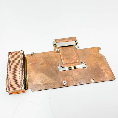 dissipador de calor de cobre puro, radiador do dente do alto densidade, componentes eletrônicos, dissipador de calor do dente da pá, placa de cobre