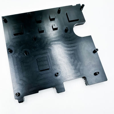 Radiador anodizado preto de alumínio fazendo à máquina do dissipador de calor das peças do CNC do automóvel
