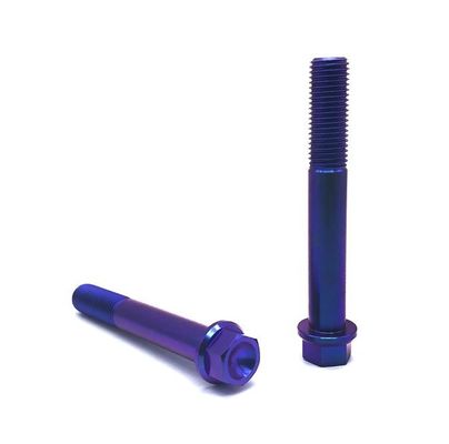 Prendedor automotivo da liga externo do titânio do parafuso da flange do parafuso do hexágono ISO9001