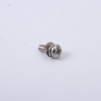 Combinação redonda de Pan Head Bolt With Washer da cabeça dos parafusos de aço inoxidável do M2 M2.5 M3 M4