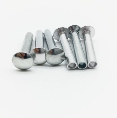 Semi lado principal oval do metal do rebite do ferro da cavidade rebites galvanizados brancos industriais do único