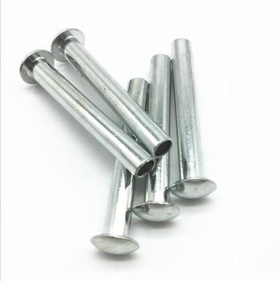 Semi lado principal oval do metal do rebite do ferro da cavidade rebites galvanizados brancos industriais do único