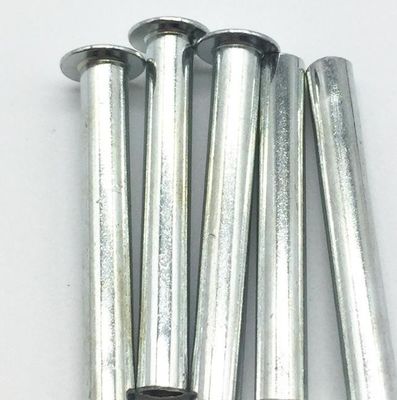 Semi lado principal oval do metal do rebite do ferro da cavidade rebites galvanizados brancos industriais do único