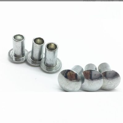 Semi lado principal oval do metal do rebite do ferro da cavidade rebites galvanizados brancos industriais do único